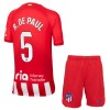 Maglia ufficiale Atlético Madrid R. De Paul 5 Casa 2023-24 per Bambino